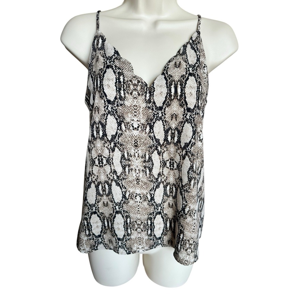 Socialite Snakeskin Camisole Tank Top Womens XS Adjustable Straps Animal Print